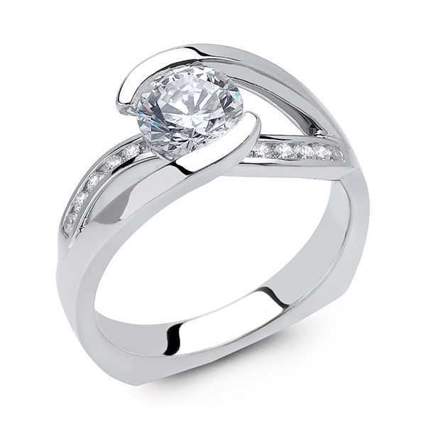 Curved Engagement Ring